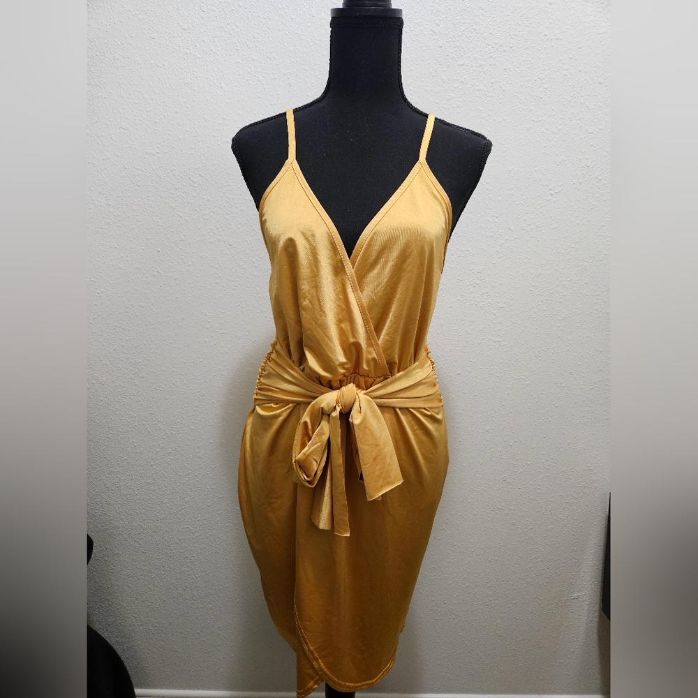 BOOHOO Wrap Front Dress